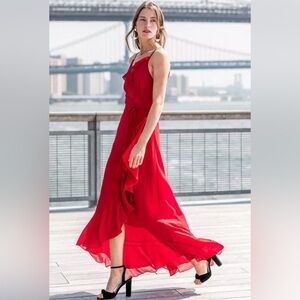Yumi‎ Kim Red Meadow Maxi Wrap Dress